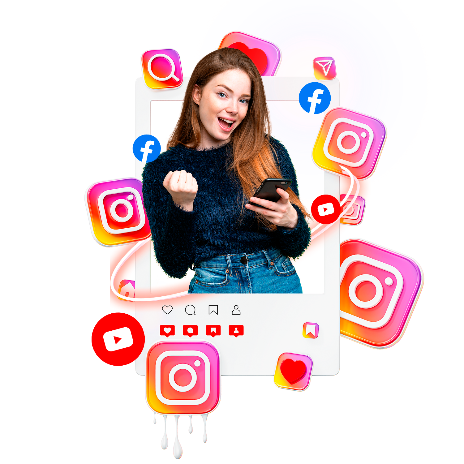 Pessoa usando internet no celular